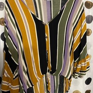 Bell sleeve size large (fits more like a med) striped shirt